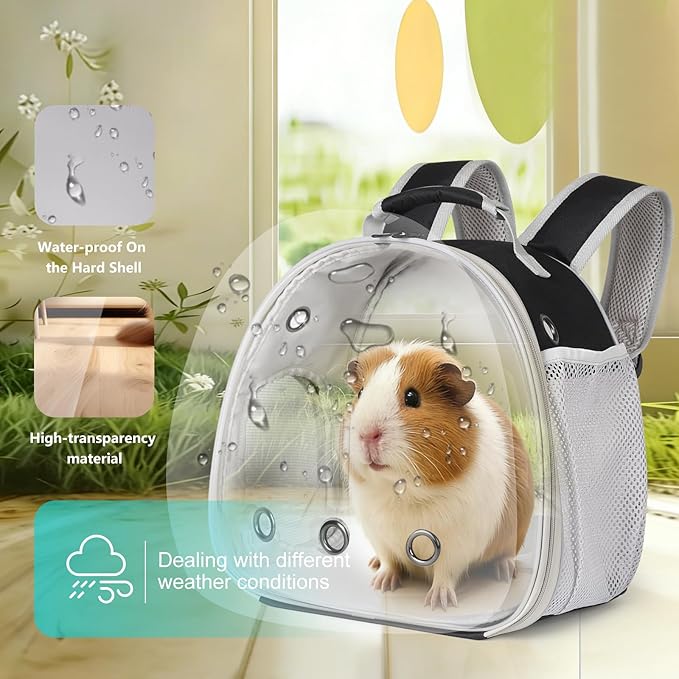 Guinea Pig Backpack, Space Capsule Bubble Window Small Animal Backpack - Image 3