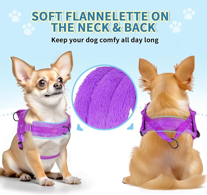 Lukovee No Pull Dog Harness and Leash Set, Soft Padded Small Dog Harness - Image 5