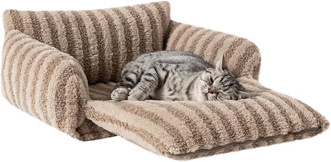 Hollypet Cat Bed Fluffy Plush Multifunctional Double-Layer Machine Washable - Image 2