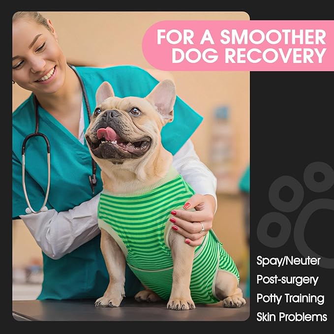 FUAMEY Dog Recovery Suit Male, Dogs Surgery Neuter Suits Puppy Spay Shirts - Image 3