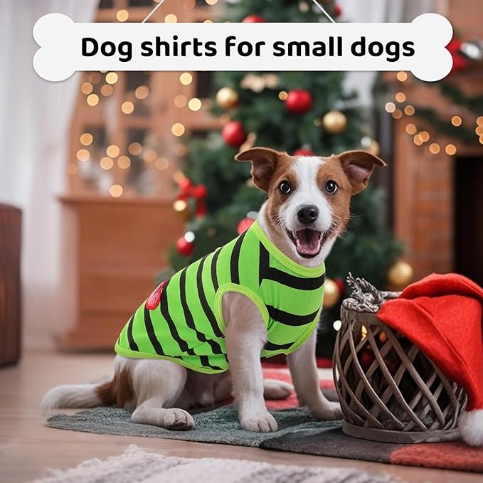 Dog Shirts for Medium Dogs, Striped T-Shirts Pets Vest Pet Apparel Tee Shirts - Image 6