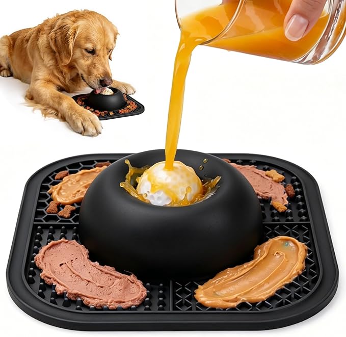 Slow Feeder Dog Bowls & Lick Mat by PetsHome