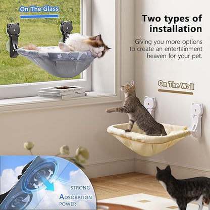 JUNSPOW Cat Window Perch Cordless, Glow in The Dark & Stable Cat Beds- - Image 4