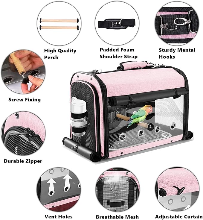 Bird Carrier Bag Bird Travel Cage - Image 2