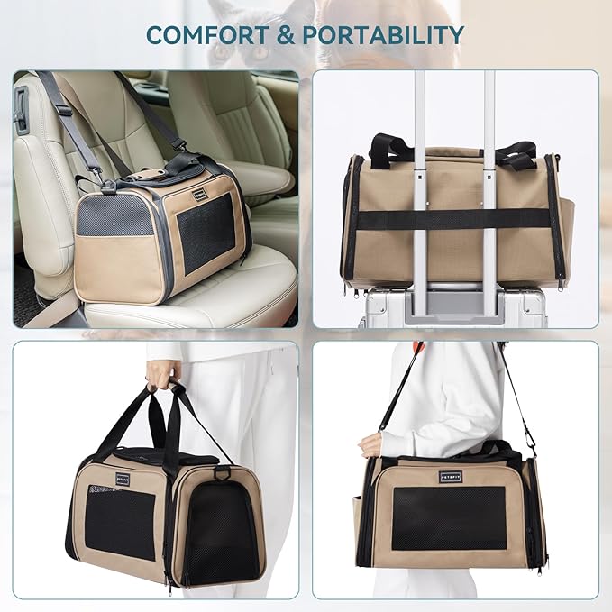 PETSFIT Pet Carrier for Cat, Small Dogs, Dog Carrier Airline Approved, TSA - Image 4