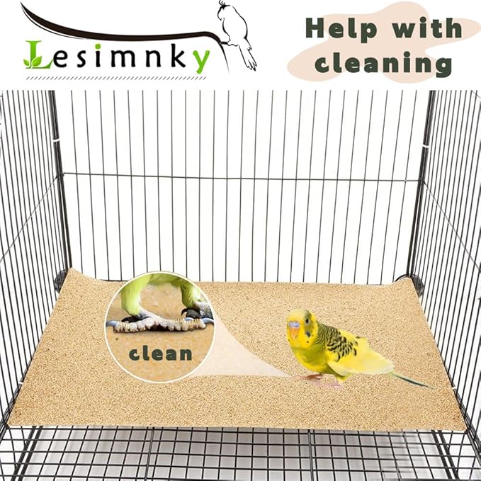 Bird Cage Liner 50-Pack 17” x 11” Gravel Paper Cuttable Pet Sandpaper Special - Image 3
