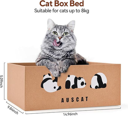 AUSCAT Cardboard Cat Wall Scratcher, 7 cat Scratching Boards - Image 4