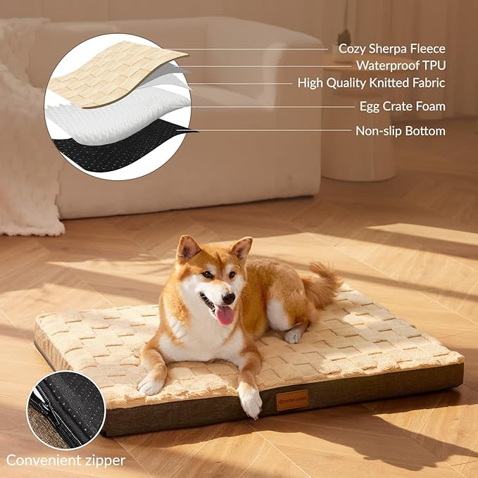 Patas Lague Orthopedic Dog Bed Large Sized Dog 36''X24'', Waterproof Soft - Image 3