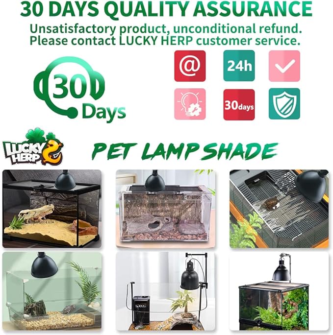 LUCKY HERP Aluminum 5.5inch Shallow Dome Reptile Light Fixture, Reptile Heat - Image 7