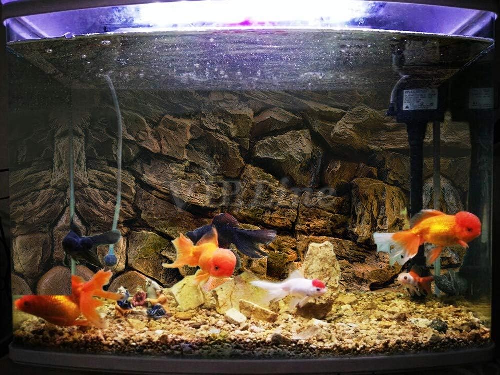 Rock Wall Aquarium Background Poster PVC Fish Tank Decor Landscape 24 36 48 72 (96" x 30"/ 244 x 76cm)