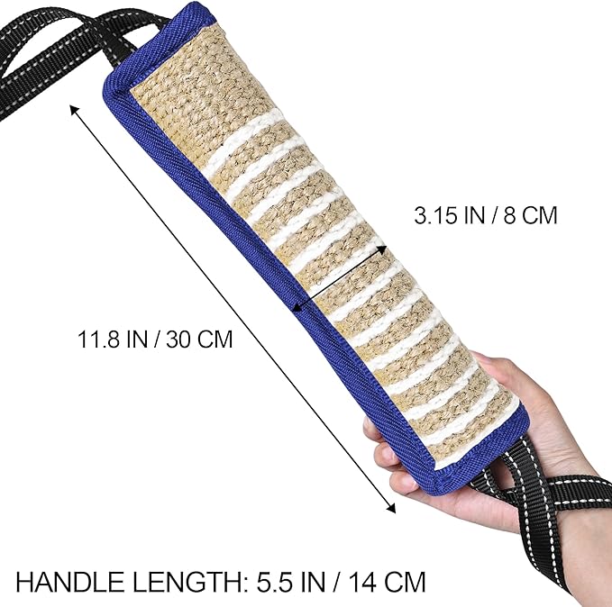 ToLanbbt Dog Tug Toy Bite Jute Pillow Pull Toy - Image 2