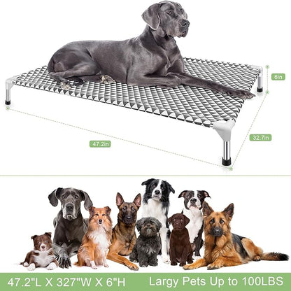 Elevated Outdoor Dog Bed, X-Large Size, Cotton Material, Non-Slip Feet - Image 6