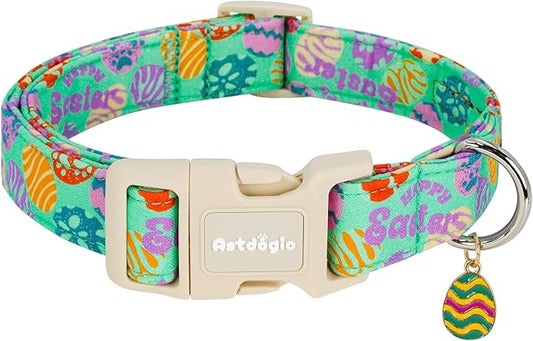 Easter Dog Collar for Medium Dogs, Adjustable Green Medium Dog Collar by Unknown