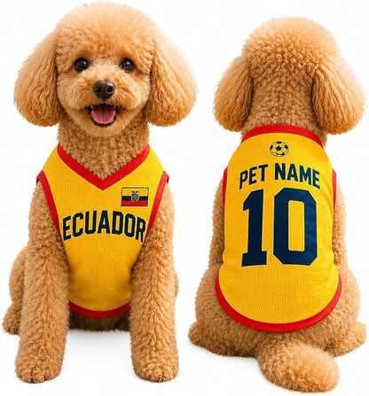 V-DECORPARKS Personalized Pet Soccer Jersey Custom Name Number Dog Cat Football by V-Decorparks