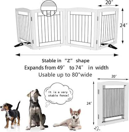 ZJSF Freestanding Dog Fence Indoor, Foldable Dog Gate - Image 7