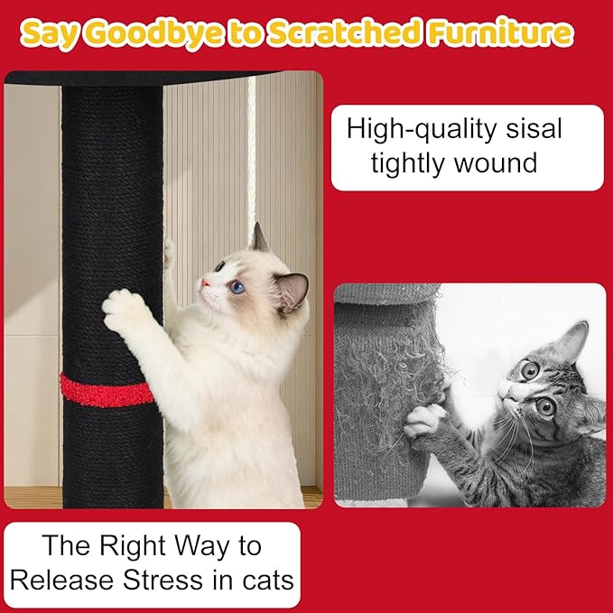 Tall Cat Scratching Post for Indoor Cats Adults, Cat Scratch Post - Image 6