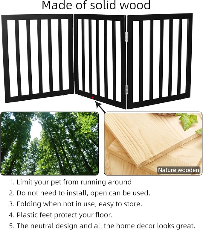 Dog Gate Indoor, Freestanding Dog Fence - Image 6