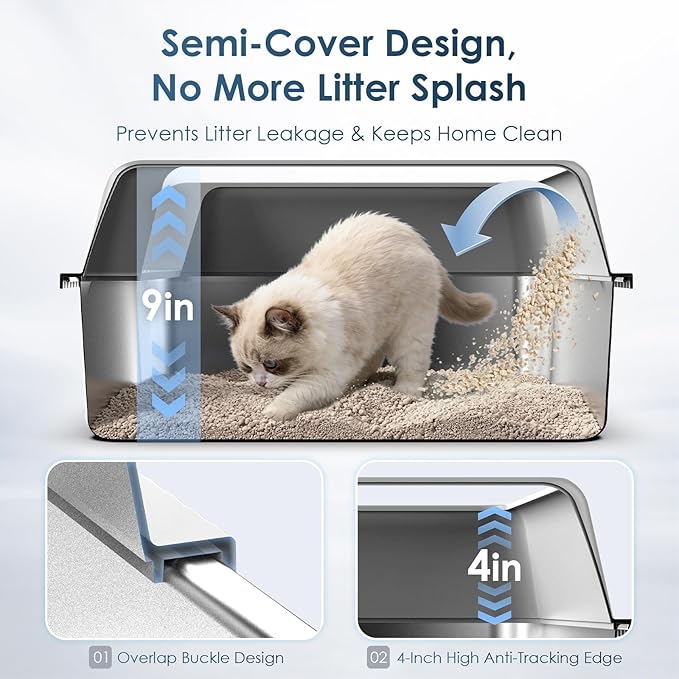 Suzzipaws Stainless Steel Litter Box - Image 2