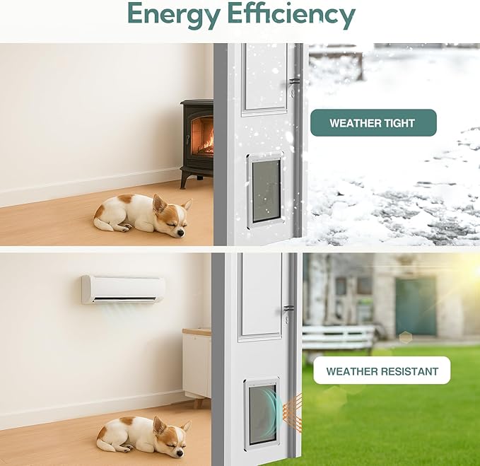 Full Enclosed Magnetic Flaps Dog Door, Rustproof Aluminum Alloy Frame, Extreme - Image 8