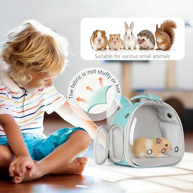 Guinea Pig Backpack, Space Capsule Bubble Window Small Animal Backpack - Image 5