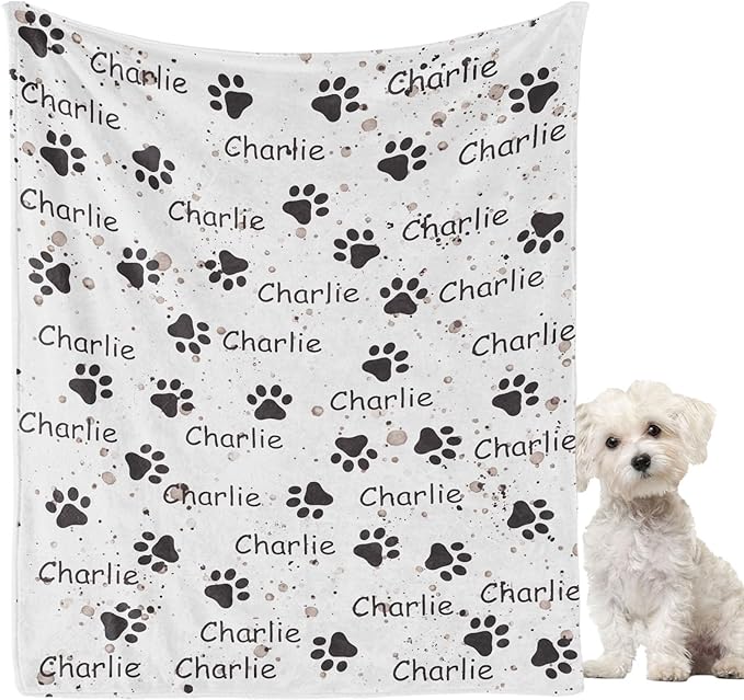 Personalized Dog Blanket, Customized Pet Blankets by GlisterGlow
