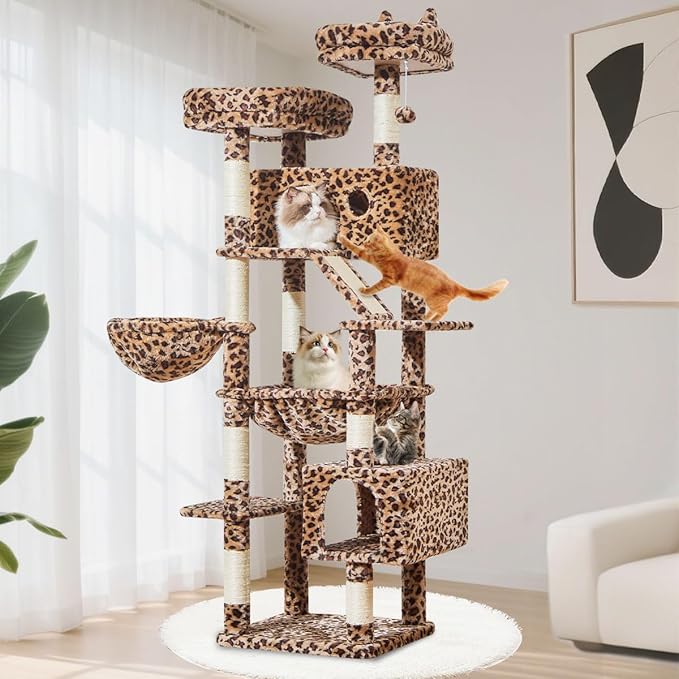 Taoqimiao Cat Tree 71-Inch, Cat Tower by Taoqimiao