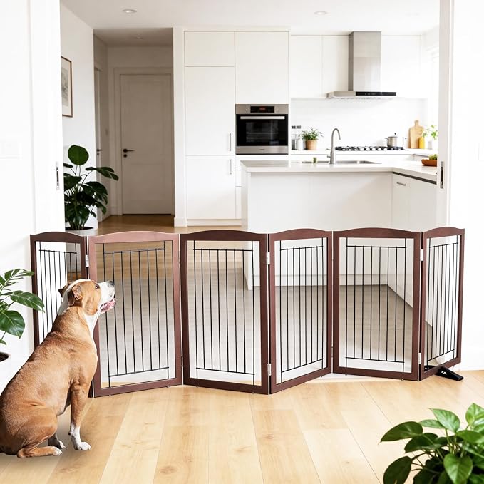 ZJSF Freestanding Dog Fence Indoor, Foldable Dog Gate - Image 2