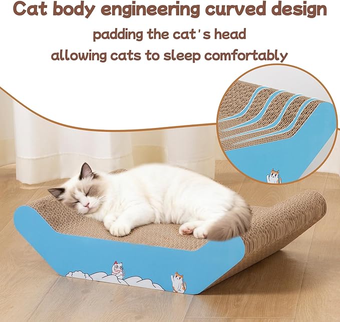 Cardboard Cat Scratcher Bed 16.9 Inch Cat Scratch Box - Image 2