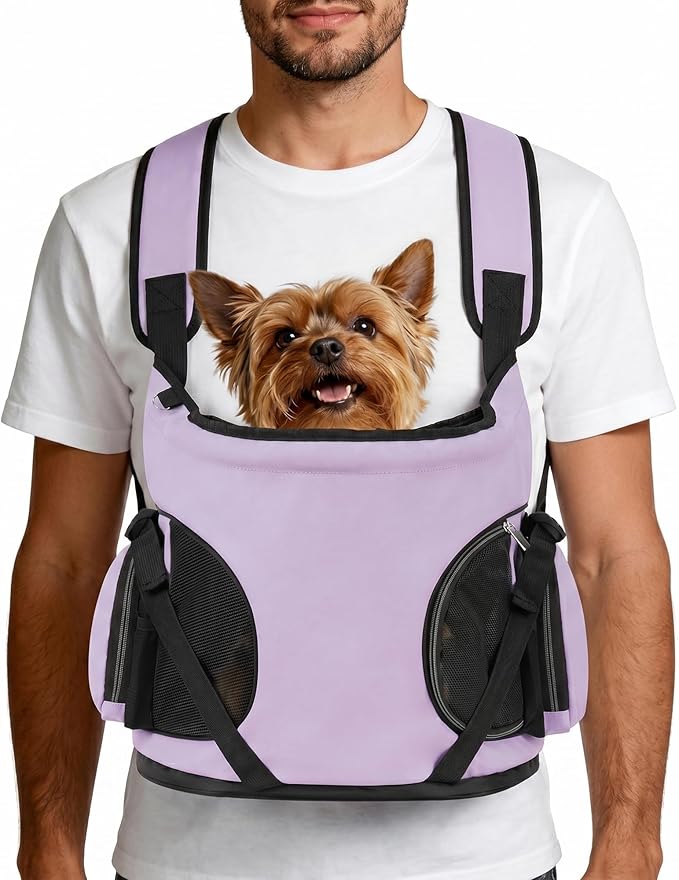 YUDODO Dog Front Backpack Carrier 7-15 lbs, Soft Breathable Pet Front Facing by YUDODO