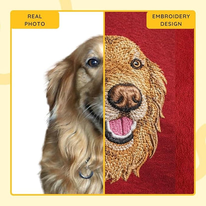 Custom Embroidered Sweatshirt Dog From Real Photo - Image 5
