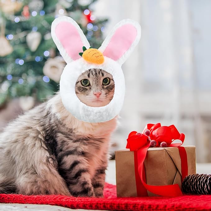 Weewooday 5 Pcs Cat Adorable Costume Bunny Hat - Image 6