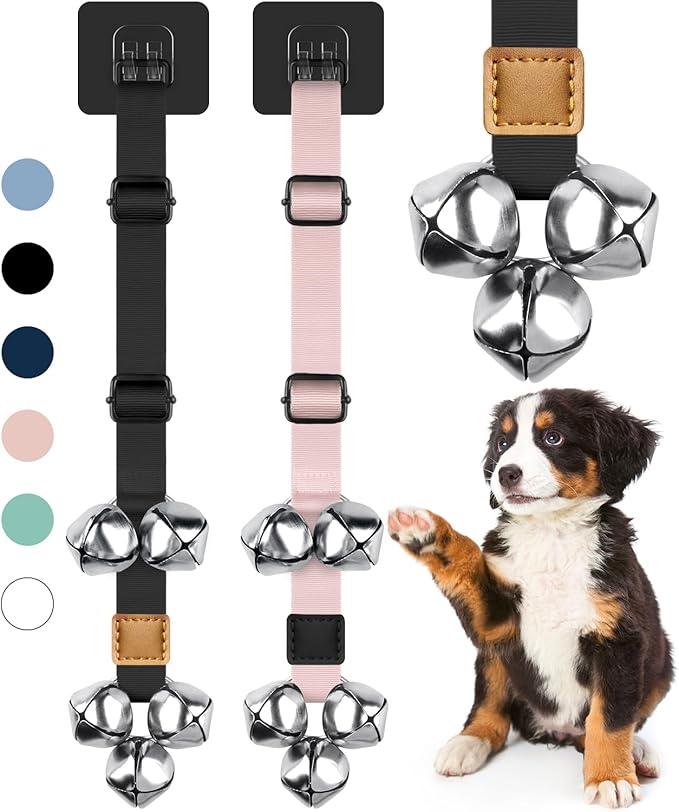 COOYOO 2 Pack Dog Doorbells, Adjustable Potty Training Dog Bells, Upgraded by COOYOO