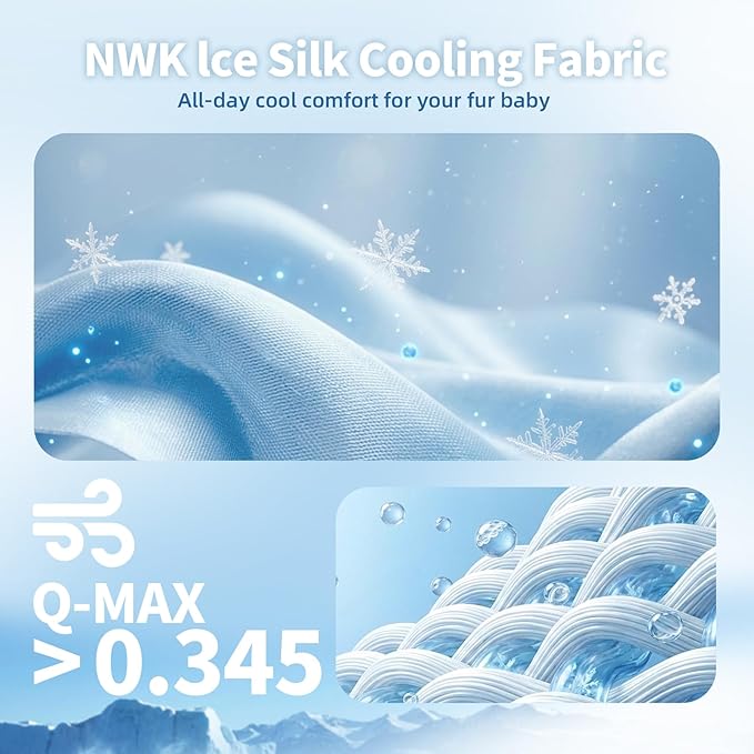 NWK Dog Cooling Blanket, Q-Max>0.345, Ice Silk Cool to Touch Material, - Image 3
