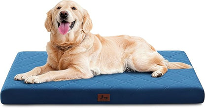 Orthopedic Dog Bed Mat Large Medium Sized Dogs, Waterproof Dog Crate Bed by WARMREST