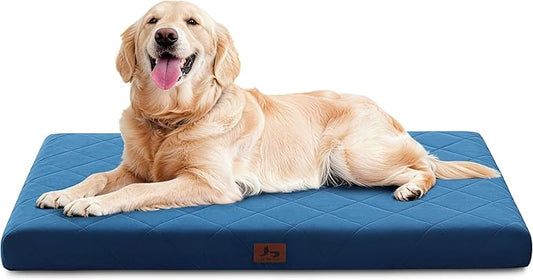 Orthopedic Dog Bed Mat Large Medium Sized Dogs, Waterproof Dog Crate Bed by WARMREST