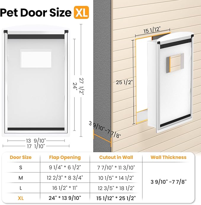 Dog Door for Wall, Steel Dog Door - Image 6