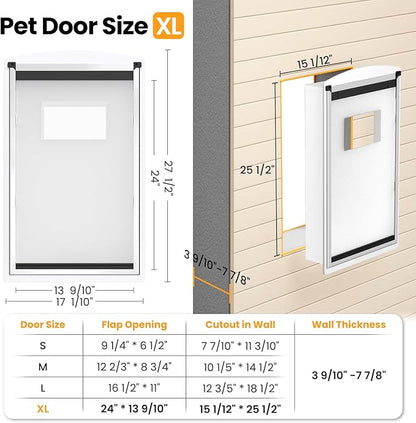 Dog Door for Wall, Steel Dog Door - Image 6
