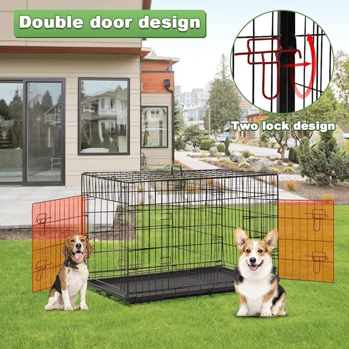 BestPet | Dog Crate | 36" | Black | Foldable Metal Kennel - Image 5