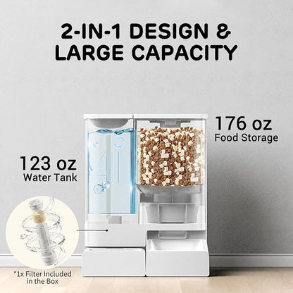 iPettie FW54 5G/2.4GHz WiFi Automatic Feeder and Waterer 2-in-1 Set - Image 3