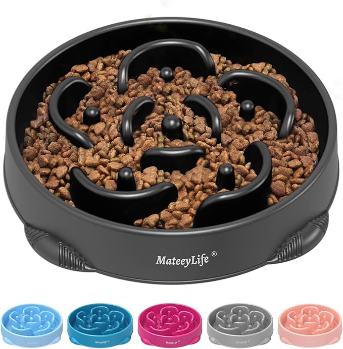 MateeyLife Large Slow Feeder Dog Bowls, Anti-Choking Puzzle Dog Food Bowls by MateeyLife