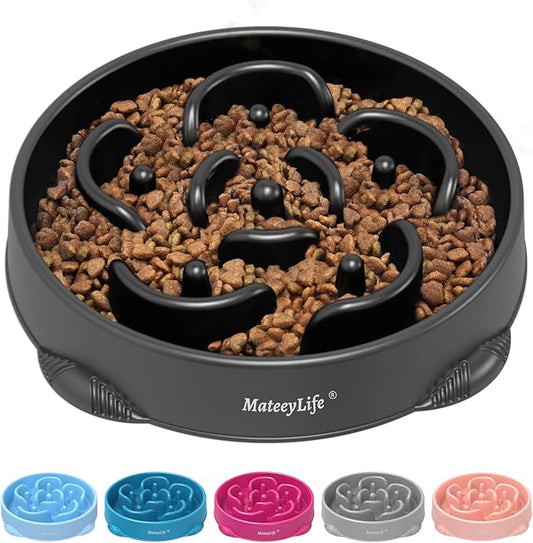 MateeyLife Large Slow Feeder Dog Bowls, Anti-Choking Puzzle Dog Food Bowls by MateeyLife
