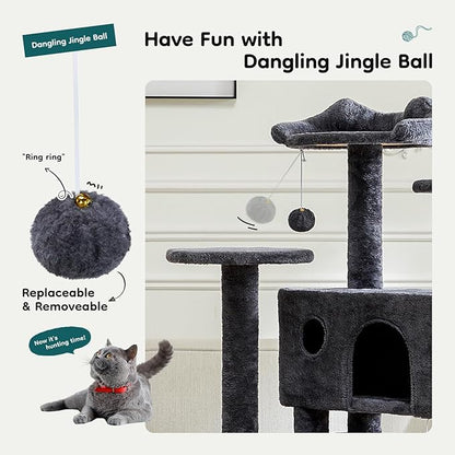 DUMOS 54-inch Indoor Cat Tree Tower –Multi-Level Pet House - Image 5