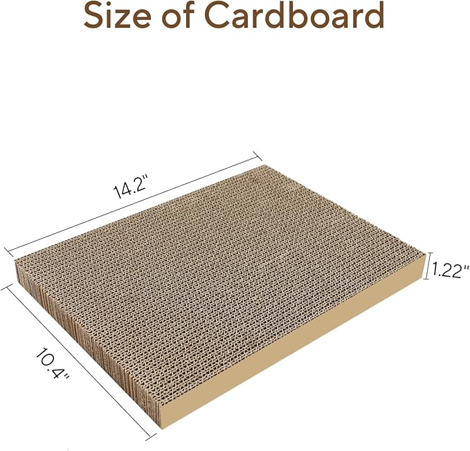 AUSCAT Cat Cardboard Scratcher, 14.8" L x 10.8" W x 5.2" H. - Image 4
