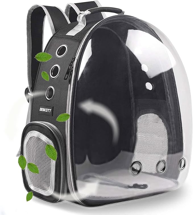 Cat Backpack Carrier, Pet Backpack, Breathable Cat Dog Space Capsule Backpack by BEIKOTT