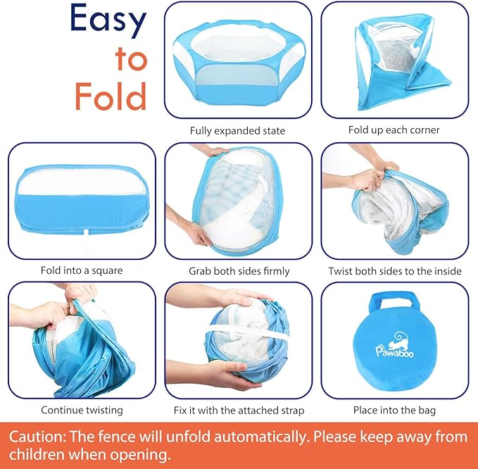 Pawaboo Small Animals Playpen, Waterproof Small Pet Cage Tent - Image 2