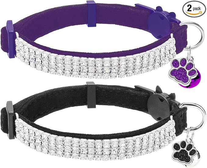 EXPAWLORER Soft Velvet Safe Cat Collars by EXPAWLORER