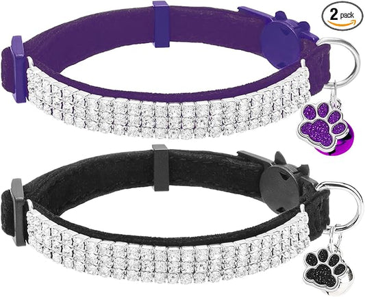 EXPAWLORER Soft Velvet Safe Cat Collars by EXPAWLORER
