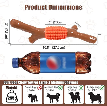 SCHITEC Dog Chew Toy for Aggressive Chewers, Tough Big Nylon & Rubber Teething - Image 7