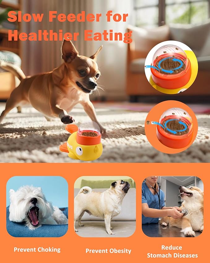 Interactive Dog Puzzle Toys Treat Dispenser Dog Toys, Duck Shape Slow Feeder - Image 6
