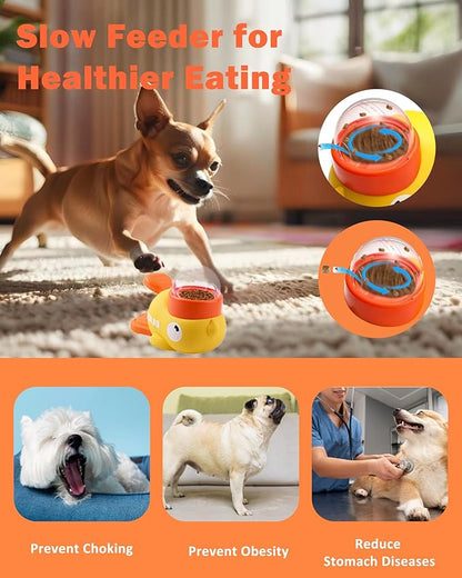Interactive Dog Puzzle Toys Treat Dispenser Dog Toys, Duck Shape Slow Feeder - Image 6